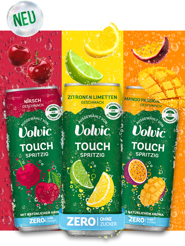 2 Dosen Volvic Touch Spritzig Zero - GRATIS TESTEN