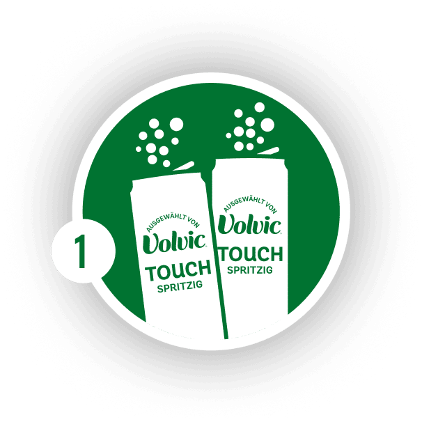 2 Dosen Volvic Touch Spritzig Zero - GRATIS TESTEN